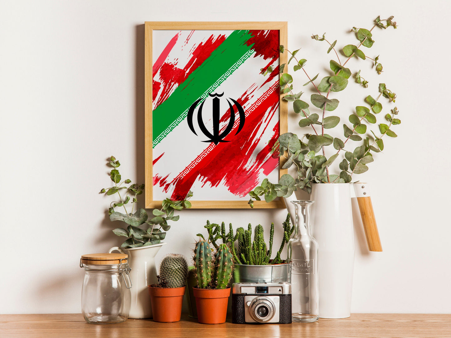 Iran Flag Print | Iran Poster | Iran Wall art print | Iran Home Decoration | Unframed