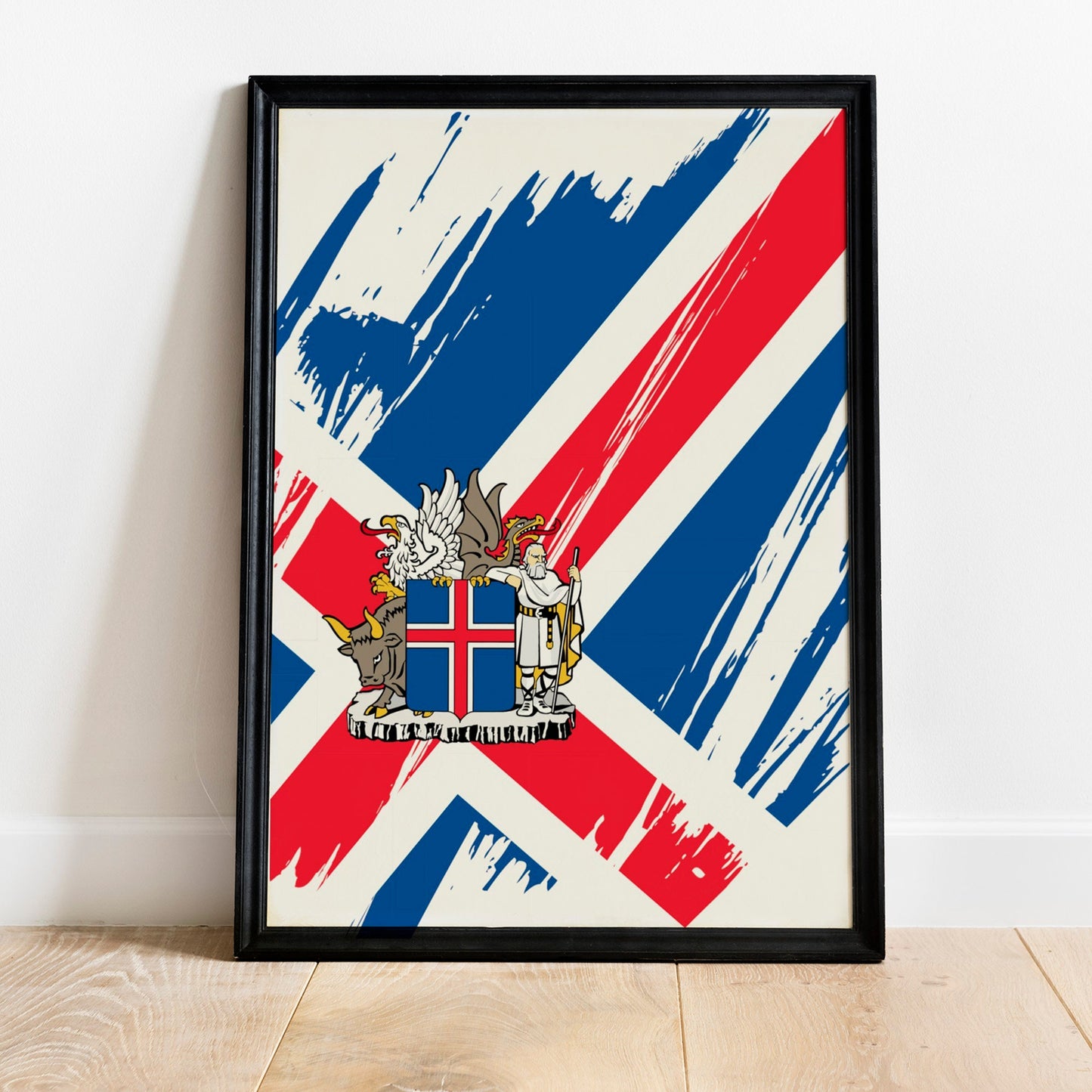 Iceland Flag Print | Iceland Poster | Iceland Wall art print | Iceland Home Decoration | Unframed