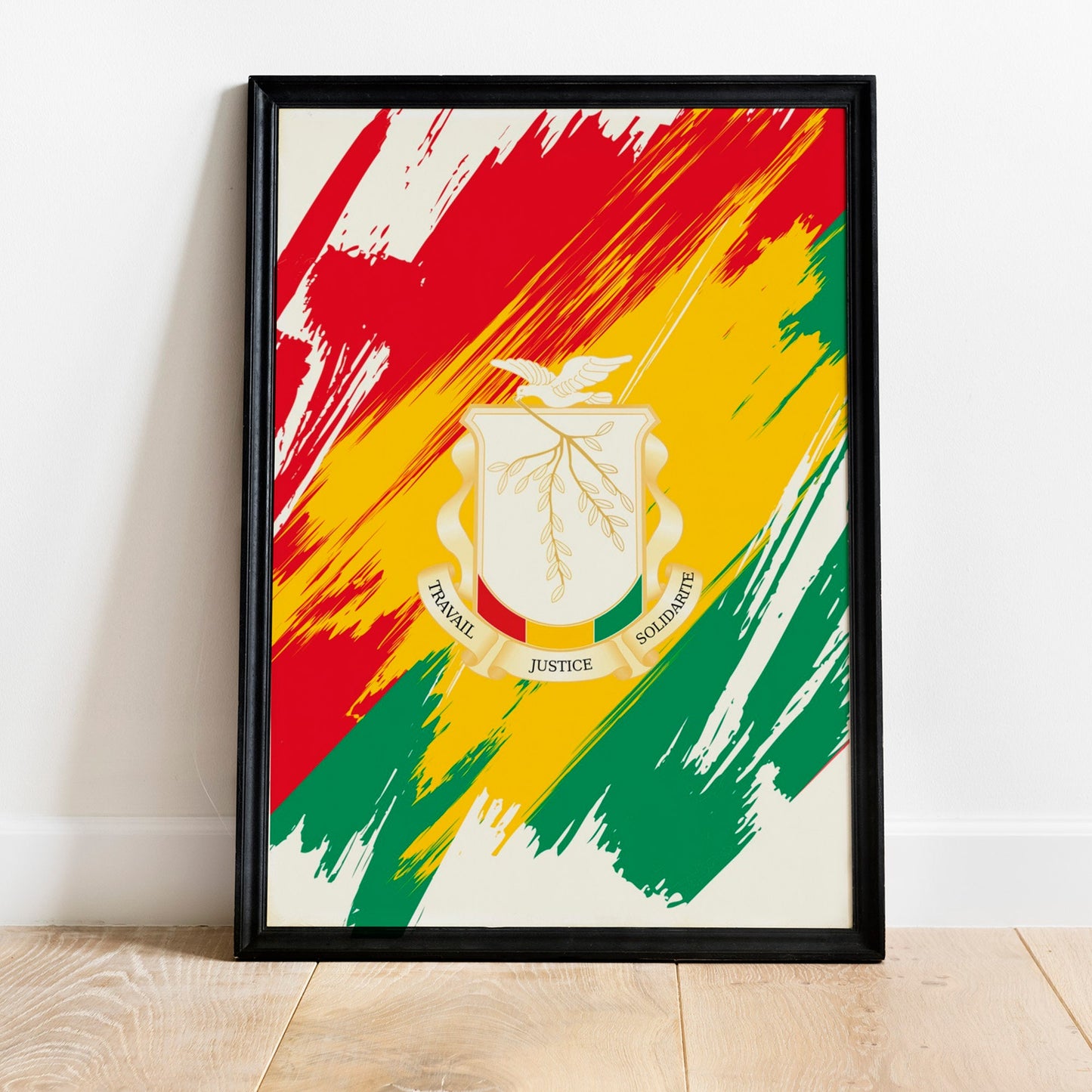 Guinea-Bissau Flag Print | Guinea-Bissau Poster | Guinea-Bissau Wall art print | Guinea-Bissau Home Decoration | Unframed