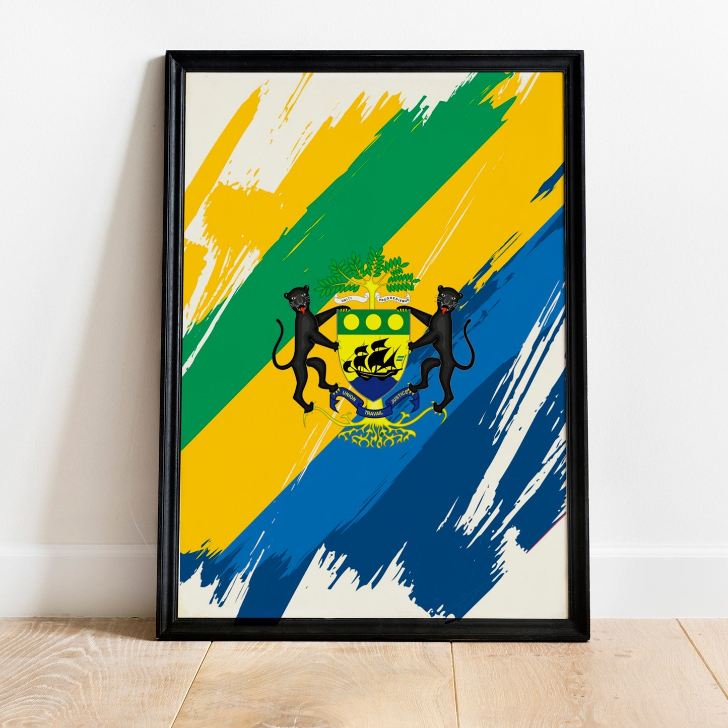 Gabon Flag Print | Gabon Poster | Gabon Wall art print | Gabon Home Decoration | Unframed