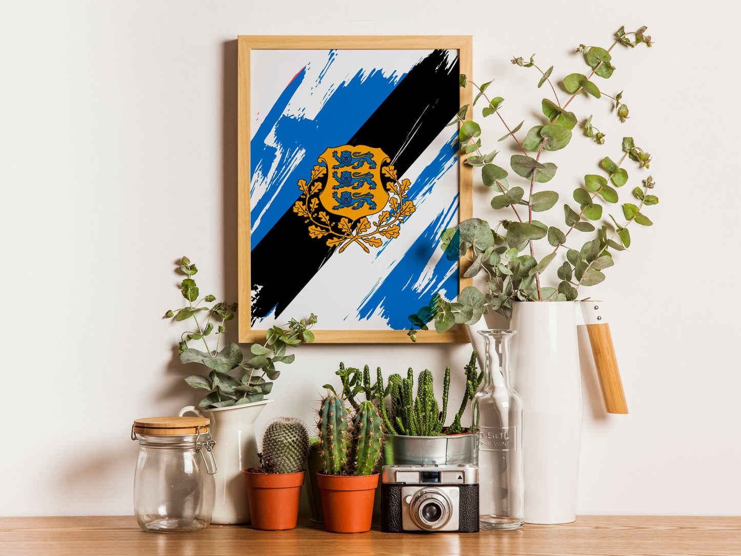 Estonia Flag Print | Estonia Poster | Estonia Wall art print | Estonia Home Decoration | Unframed