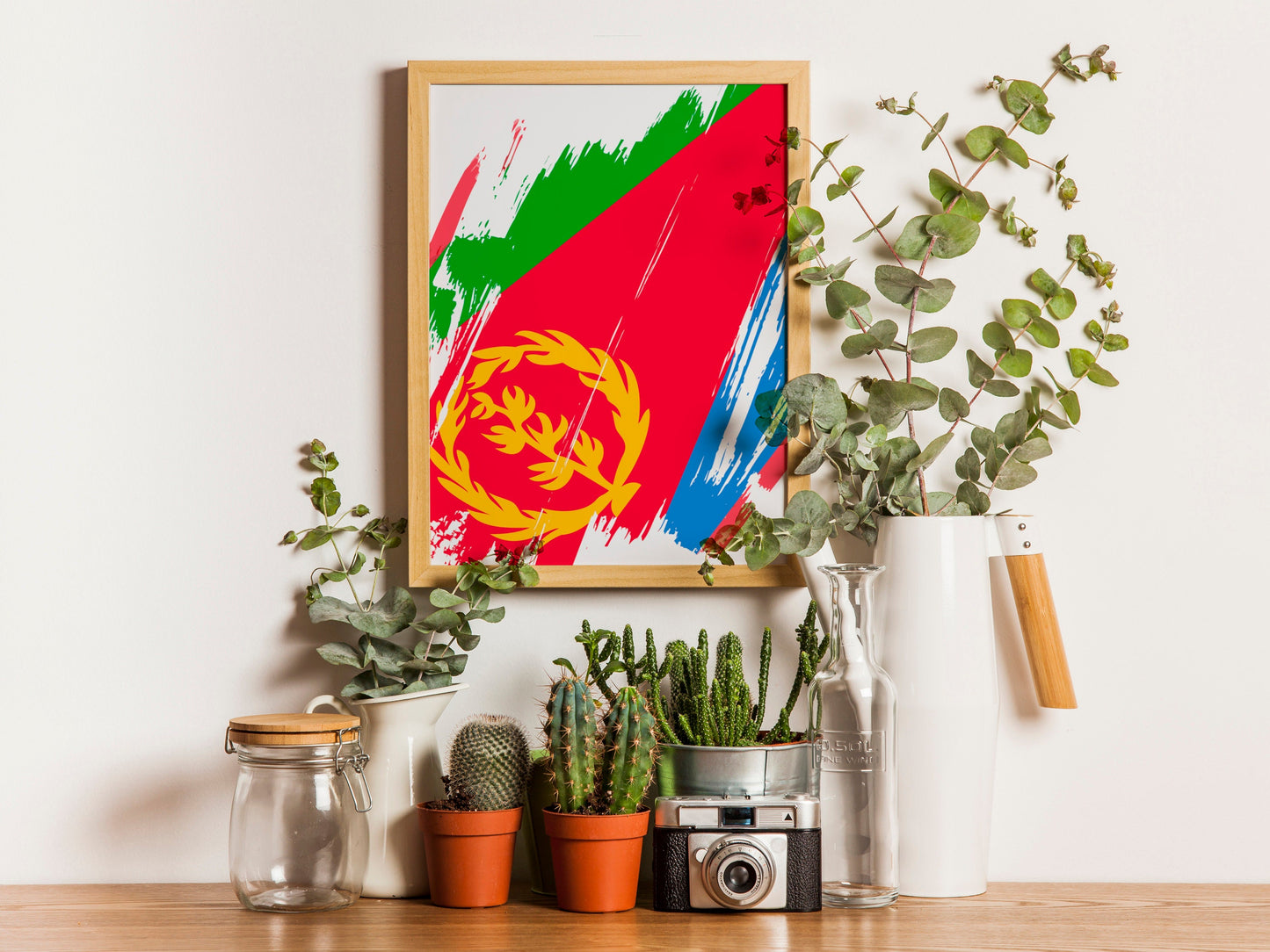 Eritrea Flag Print | Eritrea Poster | Eritrea Wall art print | Eritrea Home Decoration | Unframed