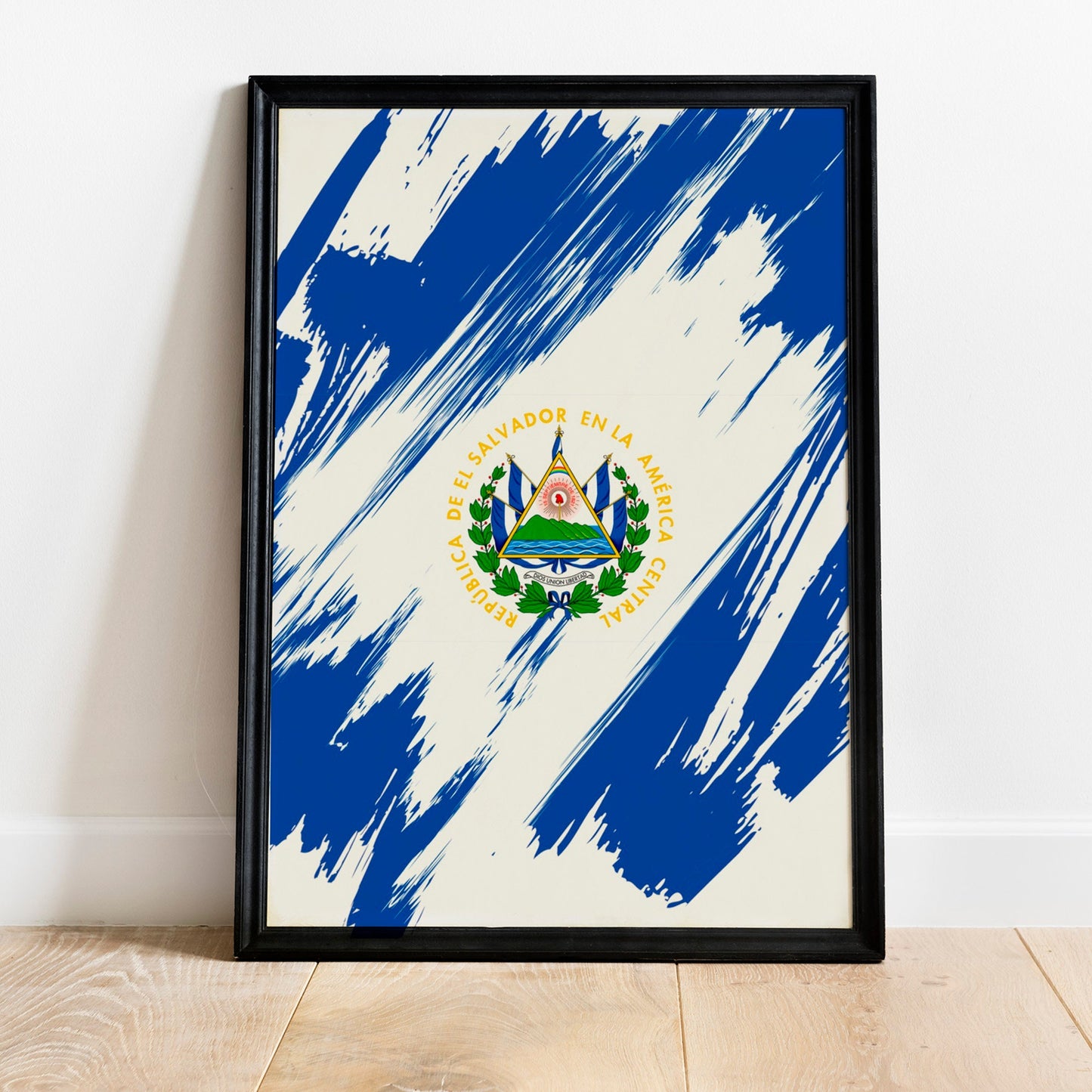 El Salvador Flag Print | El Salvador Poster | El Salvador Wall art print | El Salvador Home Decoration | Unframed