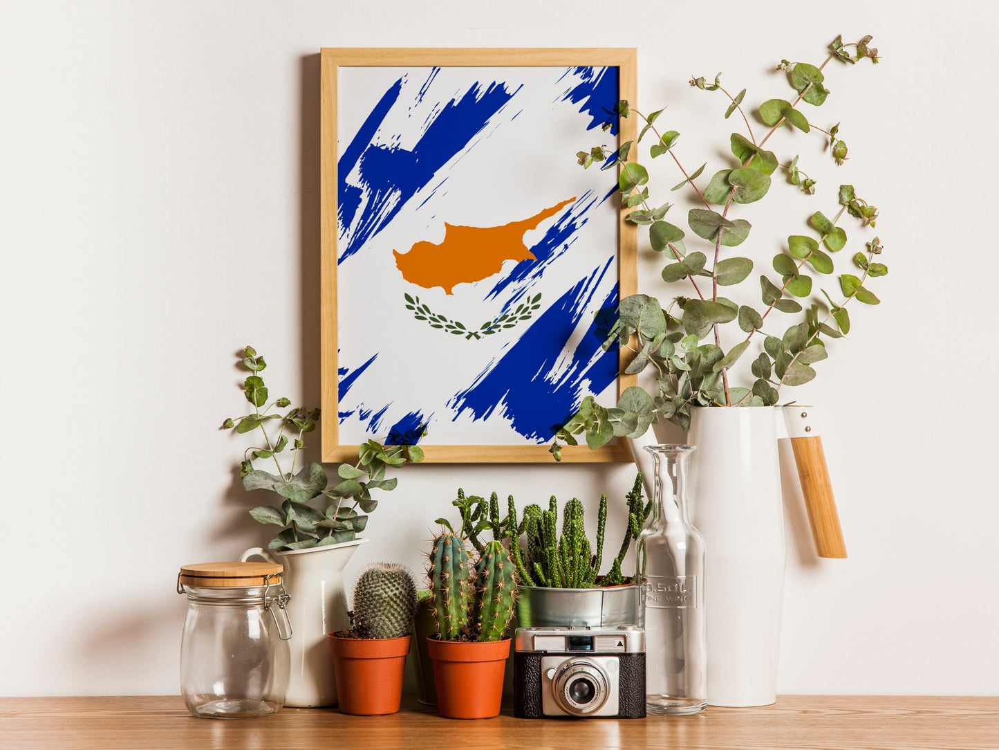 Cyprus Flag Print | Cyprus Poster | Cyprus Wall art print | Cyprus Home Decoration | Unframed