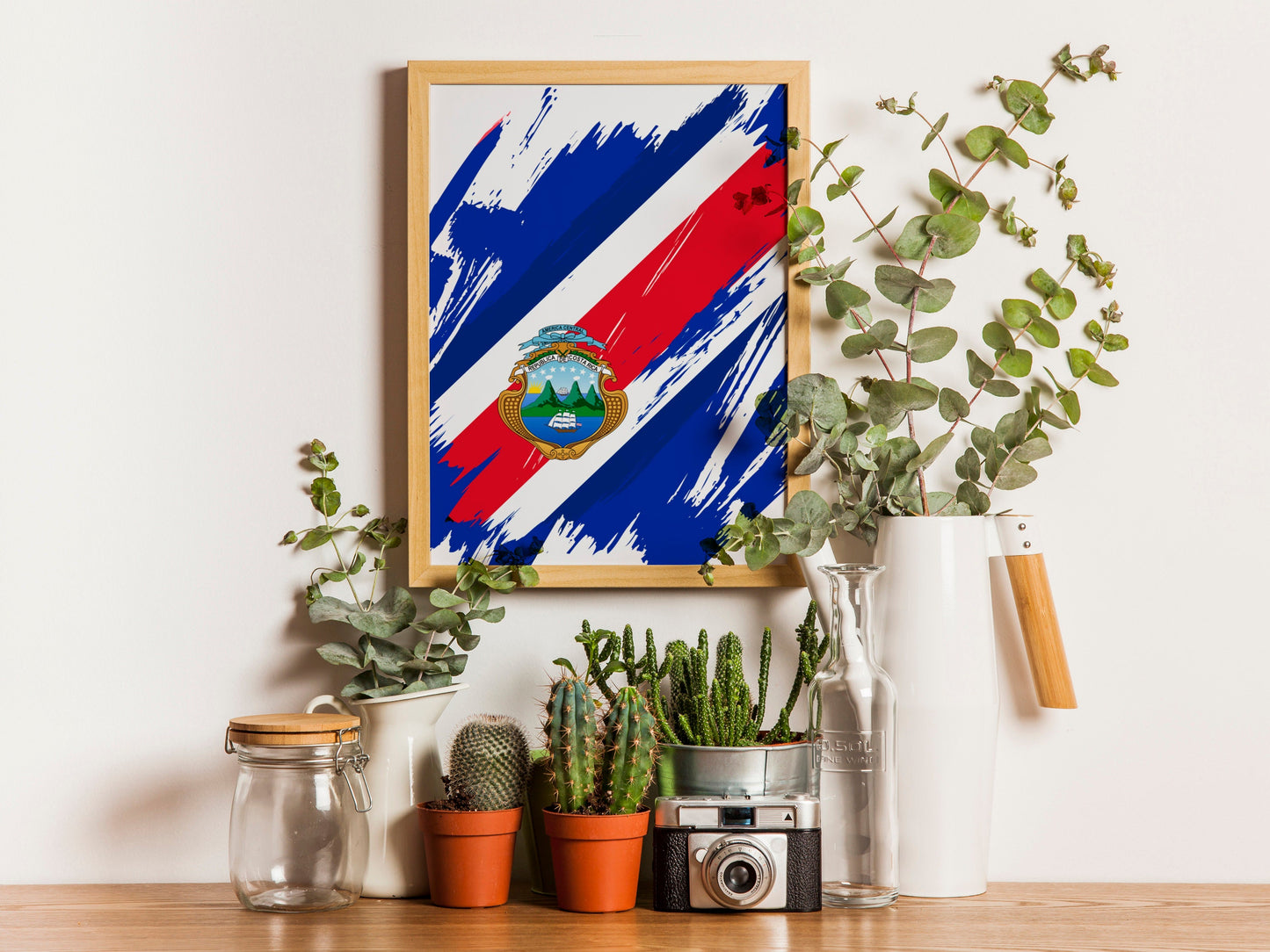 Costa Rica Flag Print | Costa Rica Poster | Costa Rica Wall art print | Costa Rica Home Decoration | Unframed