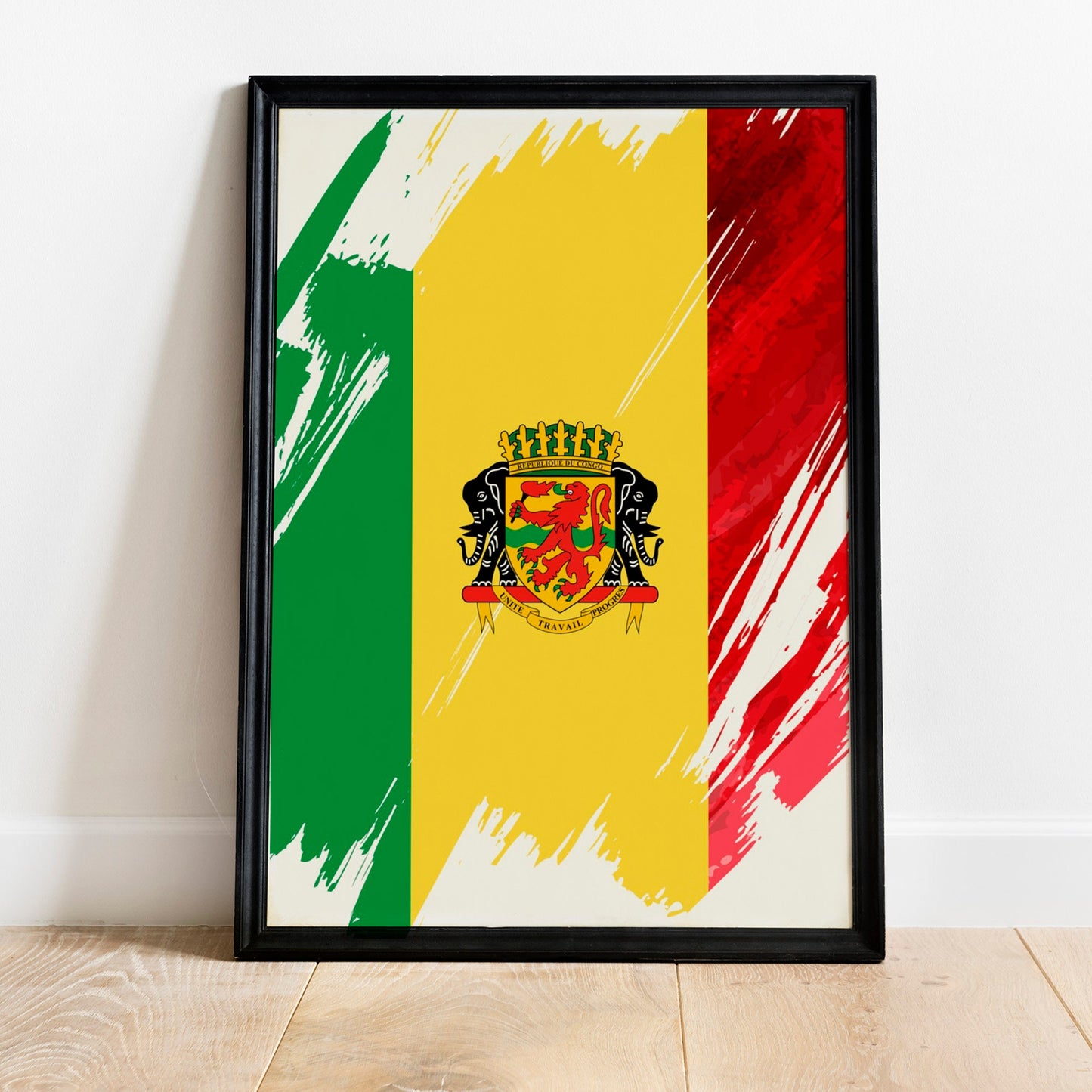 Congo Flag Print | Congo Poster | Congo Wall art print | Congo Home Decoration | Unframed