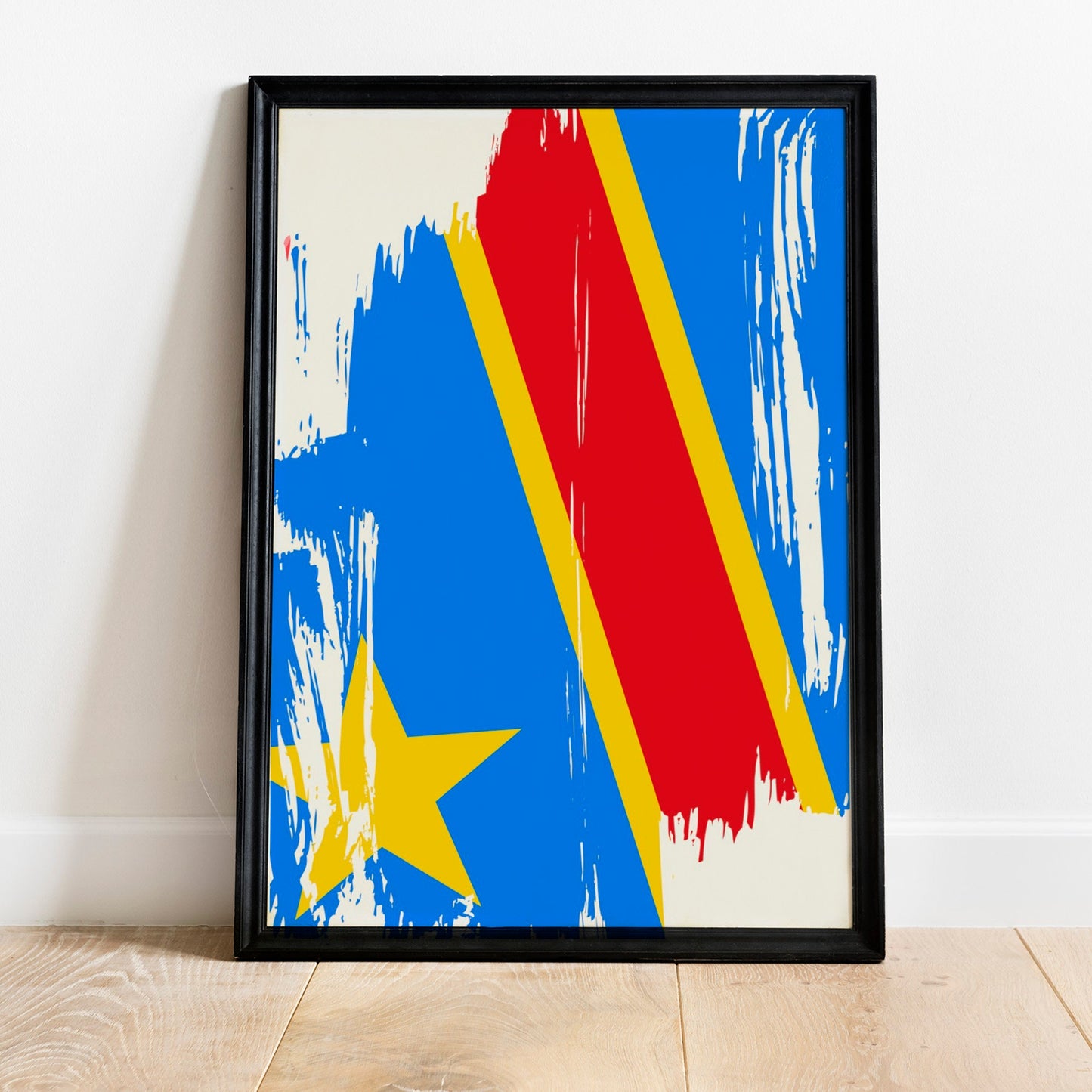 Congo-Brazzaville Flag Print | Congo-Brazzaville Poster | Congo-Brazzaville Wall art print | Congo-Brazzaville Home Decoration | Unframed