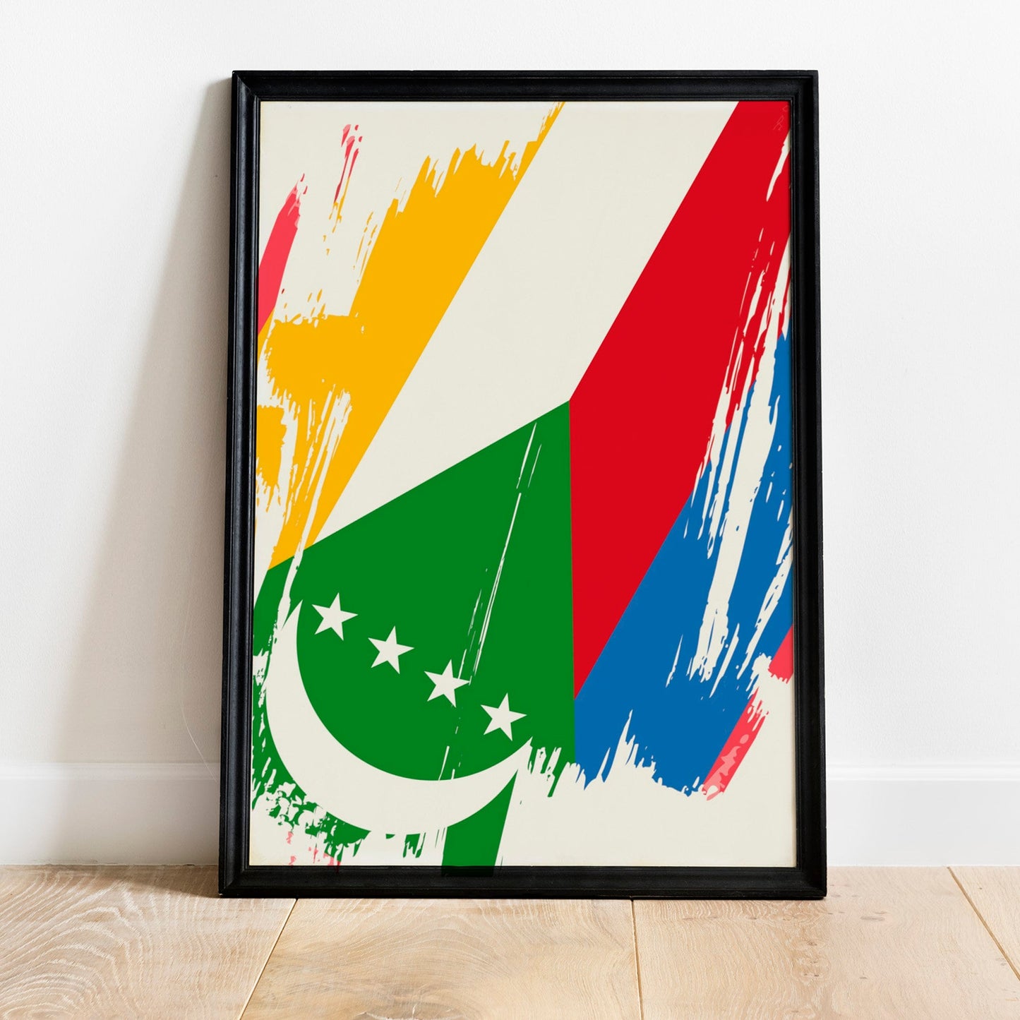 Comoros Flag Print | Comoros Poster | Comoros Wall art print | Comoros Home Decoration | Unframed