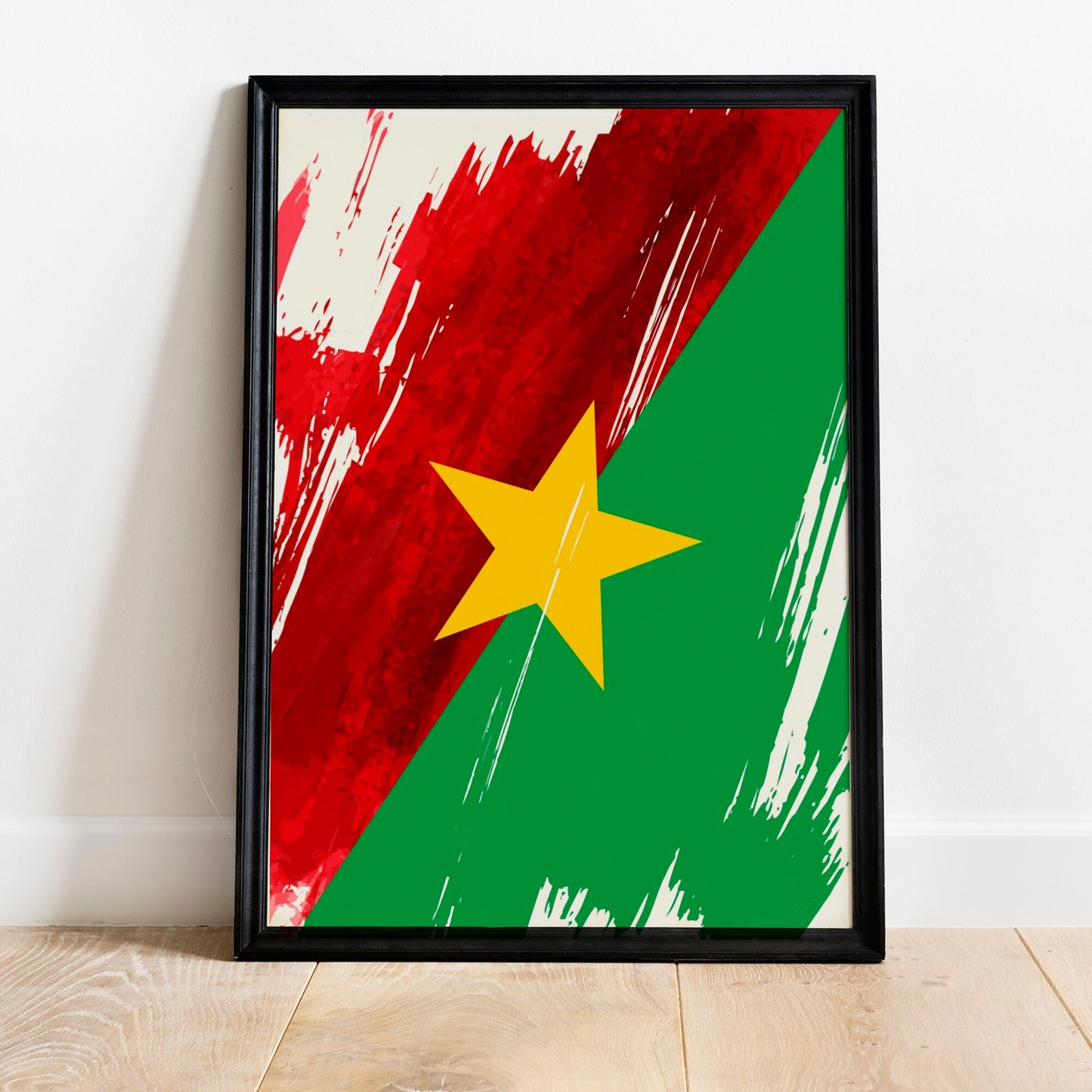 Burkina Faso Flag Print | Burkina Faso Poster | Burkina Faso Wall art print | Burkina Faso Home Decoration | Unframed