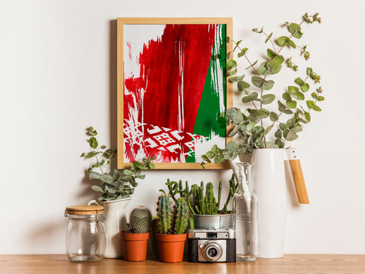 Belarus Flag Print | Belarus Poster | Belarus Wall art print | Belarus Home Decoration | Unframed